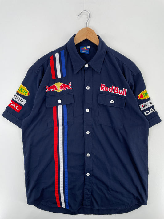 00' NASCAR x RED BULL Size XXL Vintage Racing Button down Shirt / A4112