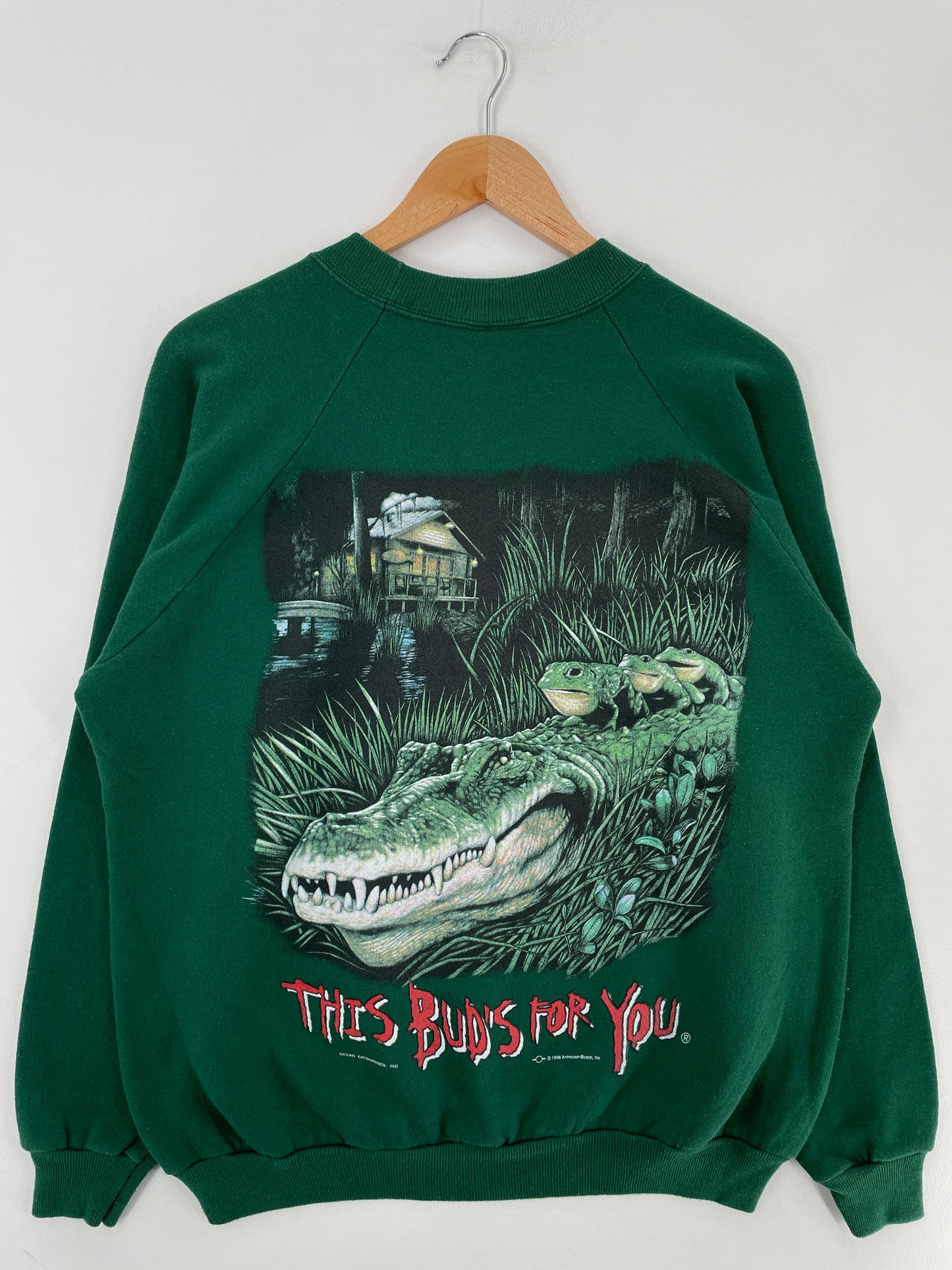 1998 BUDWEISER Made in USA Size L Vintage Sweat-Shirt / E5006S