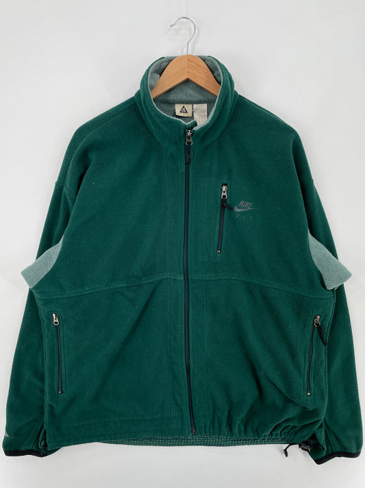 90’s NIKE ACG Size L Zip Up Fleece Jacket / E820