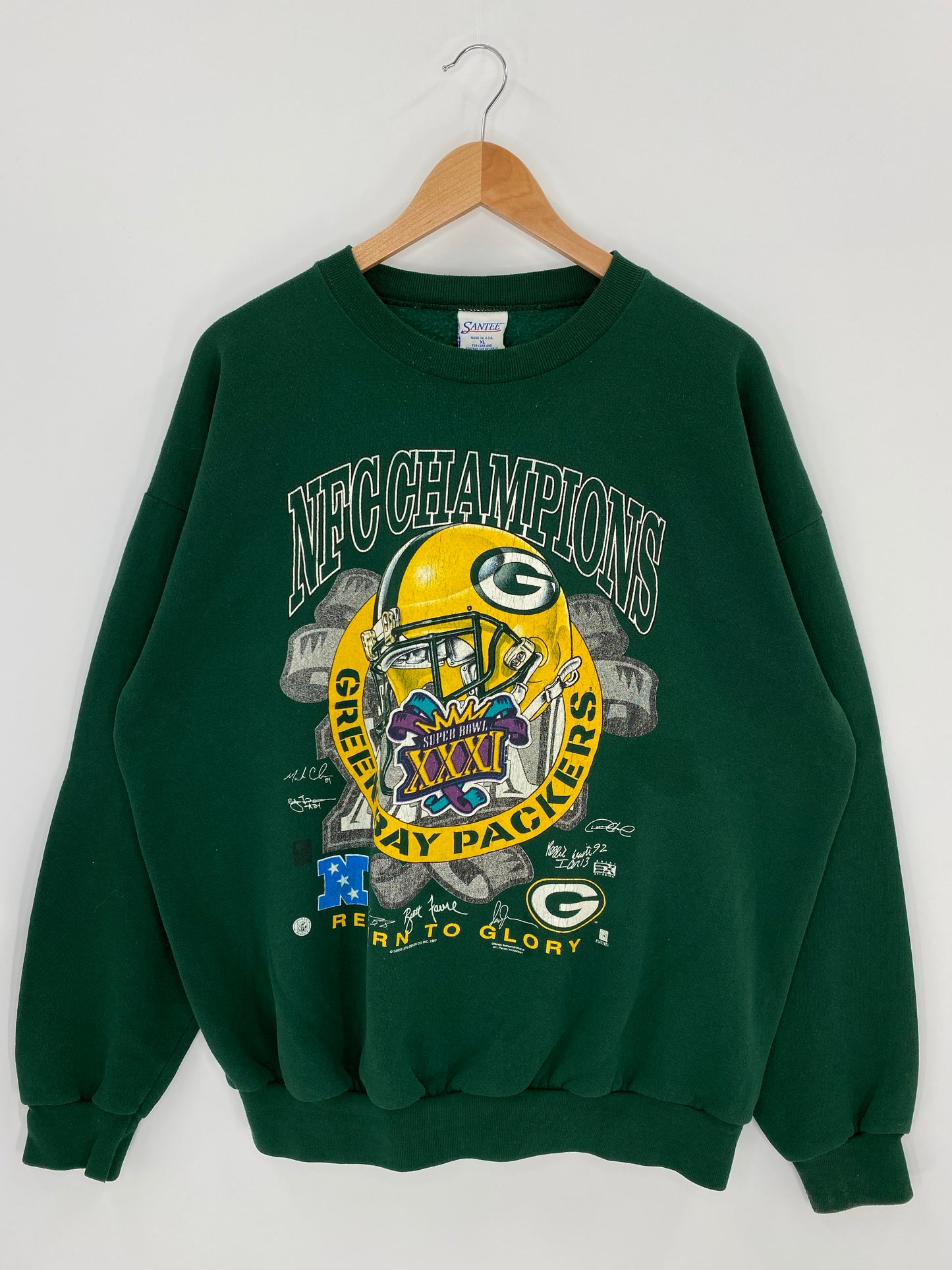 1997 GREEN BAY PACKERS Made in USA Size XL Vintage NFL Sweat - Shirt/ K6303