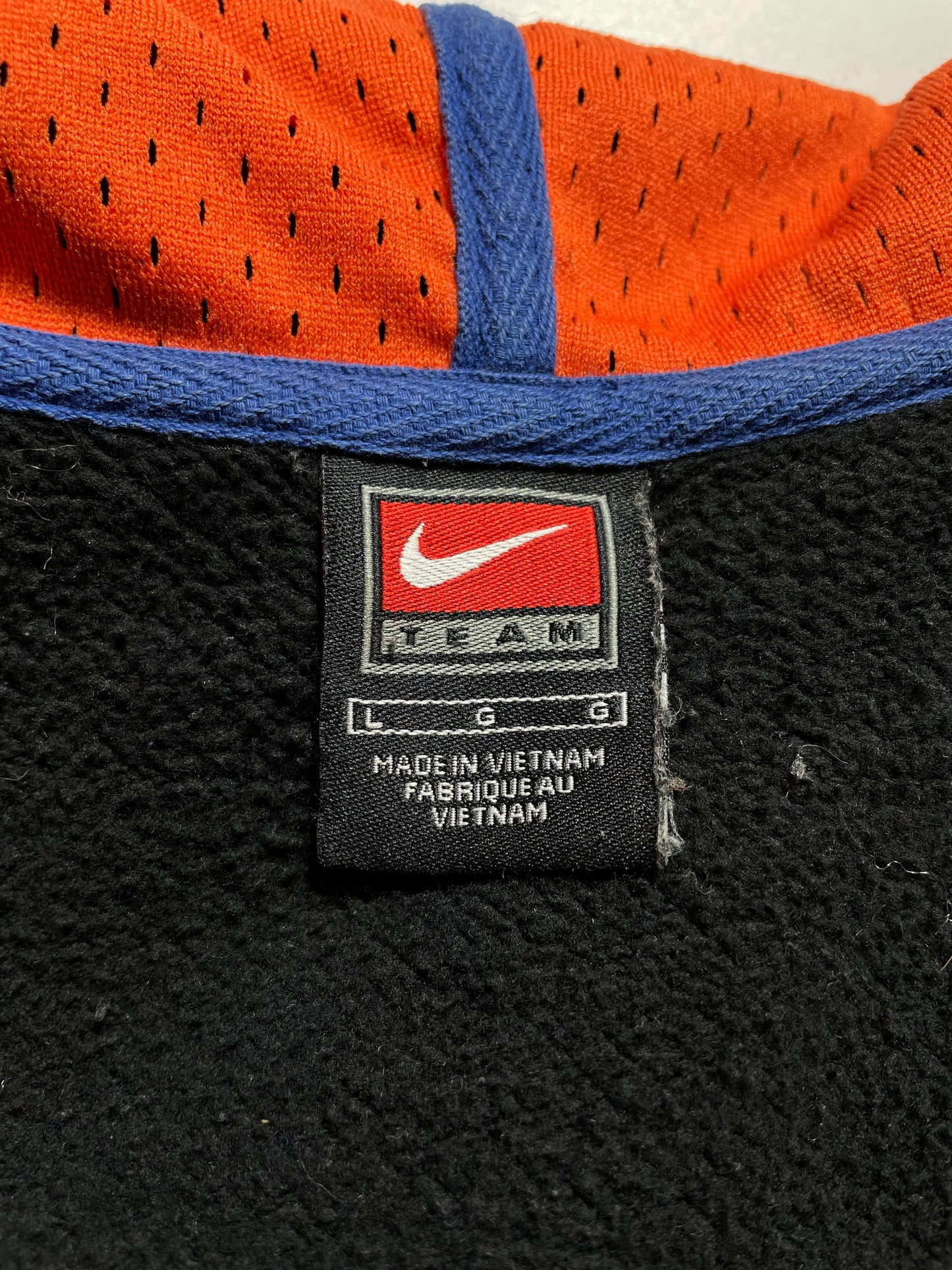 00' NIKE NEW YORK KNICKS Size L Vintage NBA Hoodie Sweat shirt / K5710