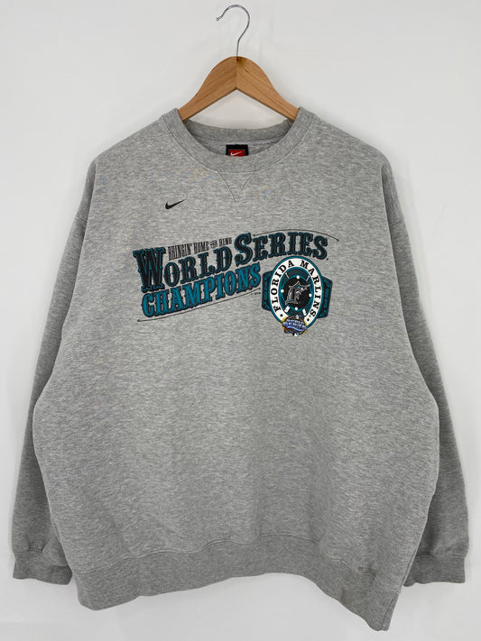 2003 NIKE FLORIDA MARLINS Size XXL Vintage MLB Sweat-shirt / K5945