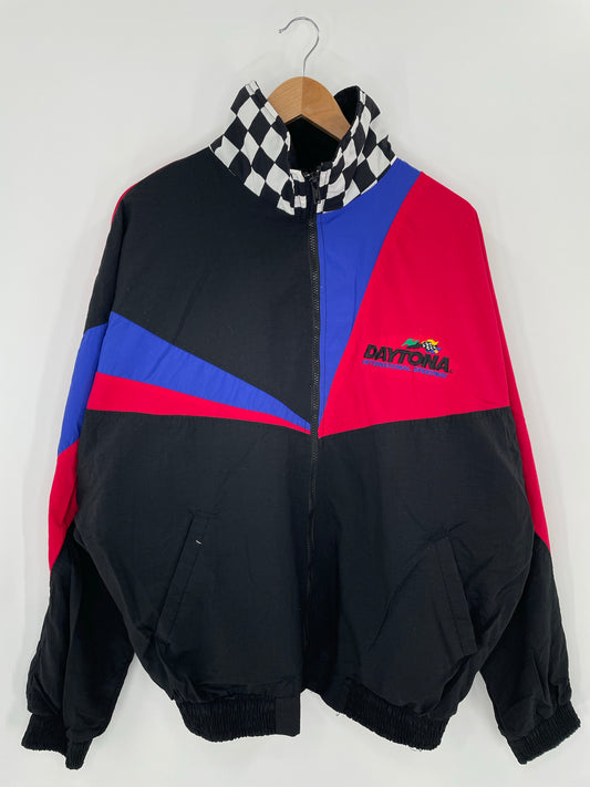 Vintage DAYTONA Made in USA Size L Racing Nylon Jacket/ K5985