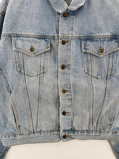 90's CAMEL Made in USA Size XL Vintage Denim Jacket / A9756