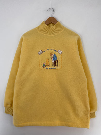 90's DISNEY WINNIE THE POOH Made in USA Size L Vintage Fleece / E2202S
