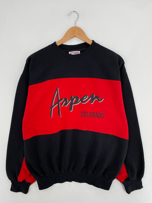 90's ASPEN Size XL Vintage College Sweat-shirt / E1019