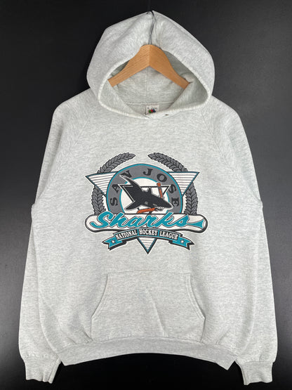 90's SAN JOSE SHARKS Made in USA Size XL Vintage NHL Hoodie Sweat-shirt / E2307S