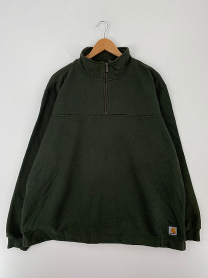 Vintage CARHARRT Size XL Half Zip Sweat Shirt / A9581