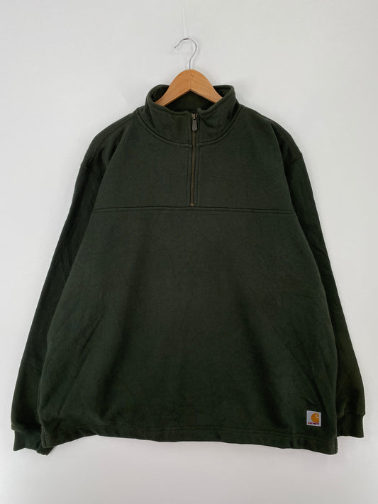 Vintage CARHARRT Size XL Half Zip Sweat Shirt / A9581