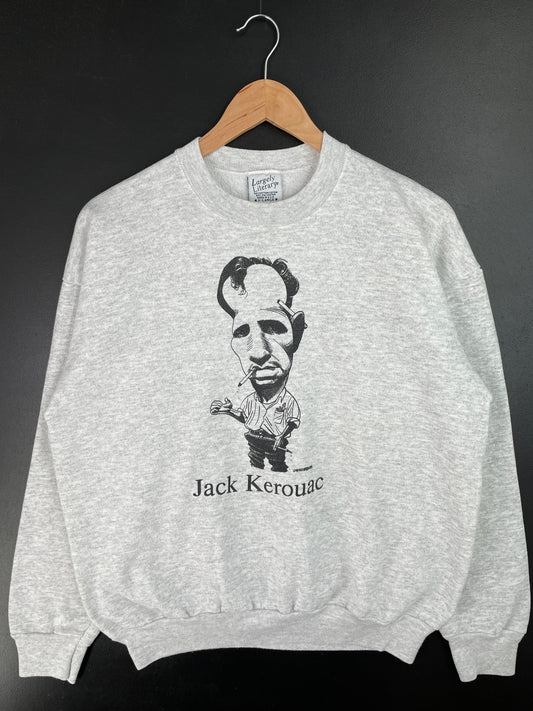 90's JACK KEROUAC Made in USA Size XL Vintage Sweat-Shirt / A9154