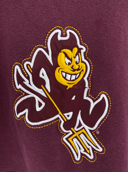 00' UNIVERSITY OF ARIZONA DUN DEVILS Size L Vintage Hoodie Sweat shirt / K5179