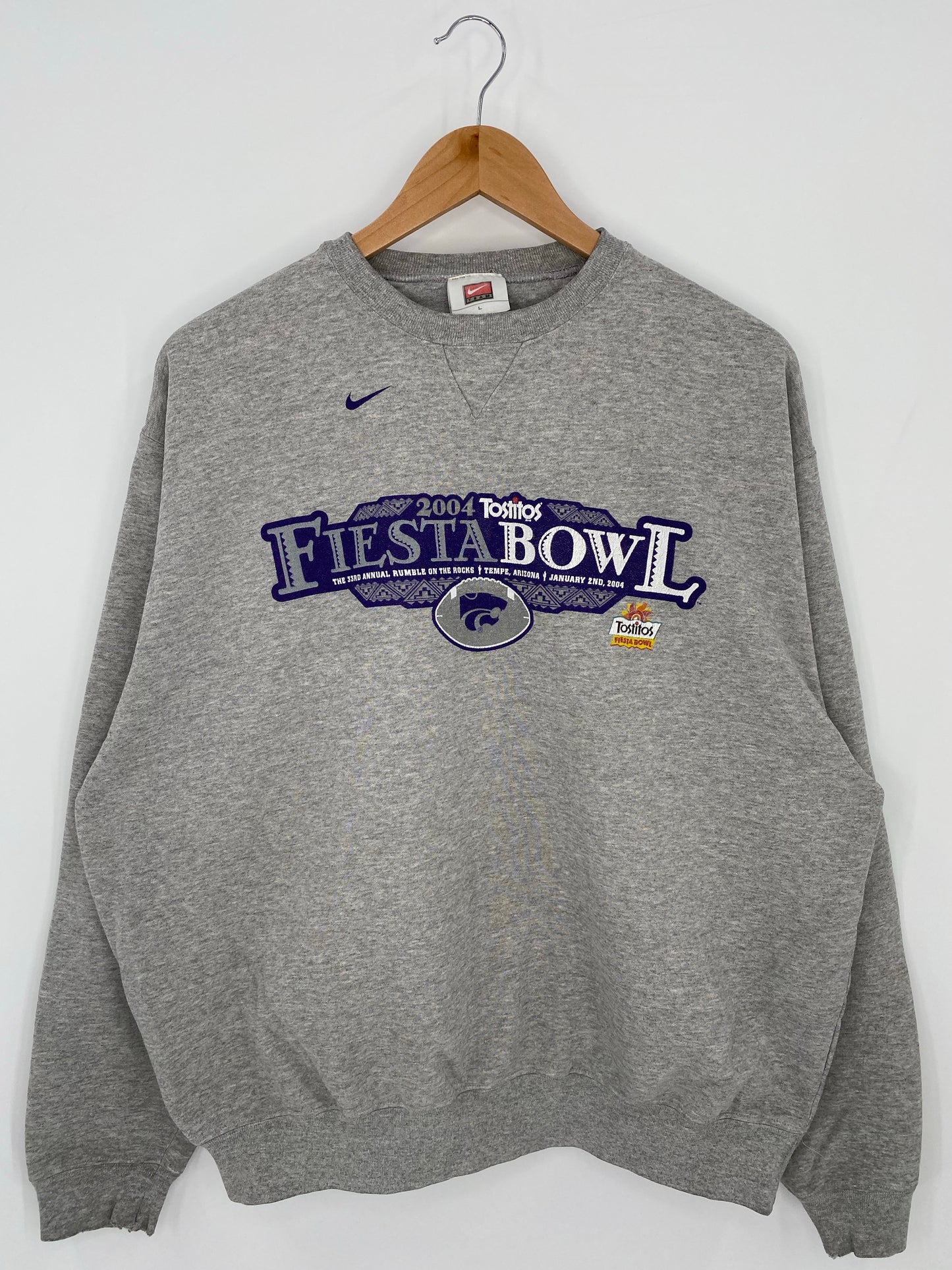 2004' NIKE TOSTITOS FIESTA BOWL Size L Vintage College Sweat-shirt / K6212