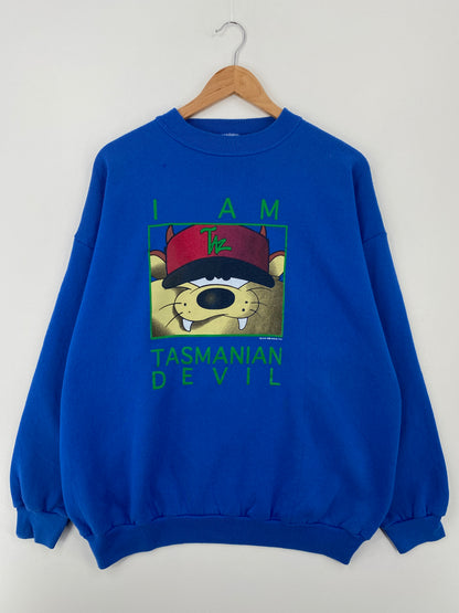1998 LOONEY TUNES TAZ Size XL Vintage Sweat-Shirt / A8755