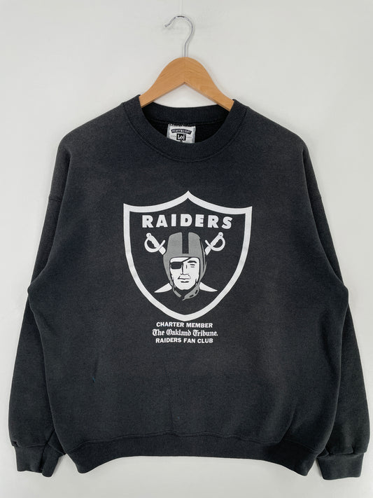 90's OAKLAND RAIDERS Made in USA Size XL Vintage NFL Sweat-shirt / E2990S