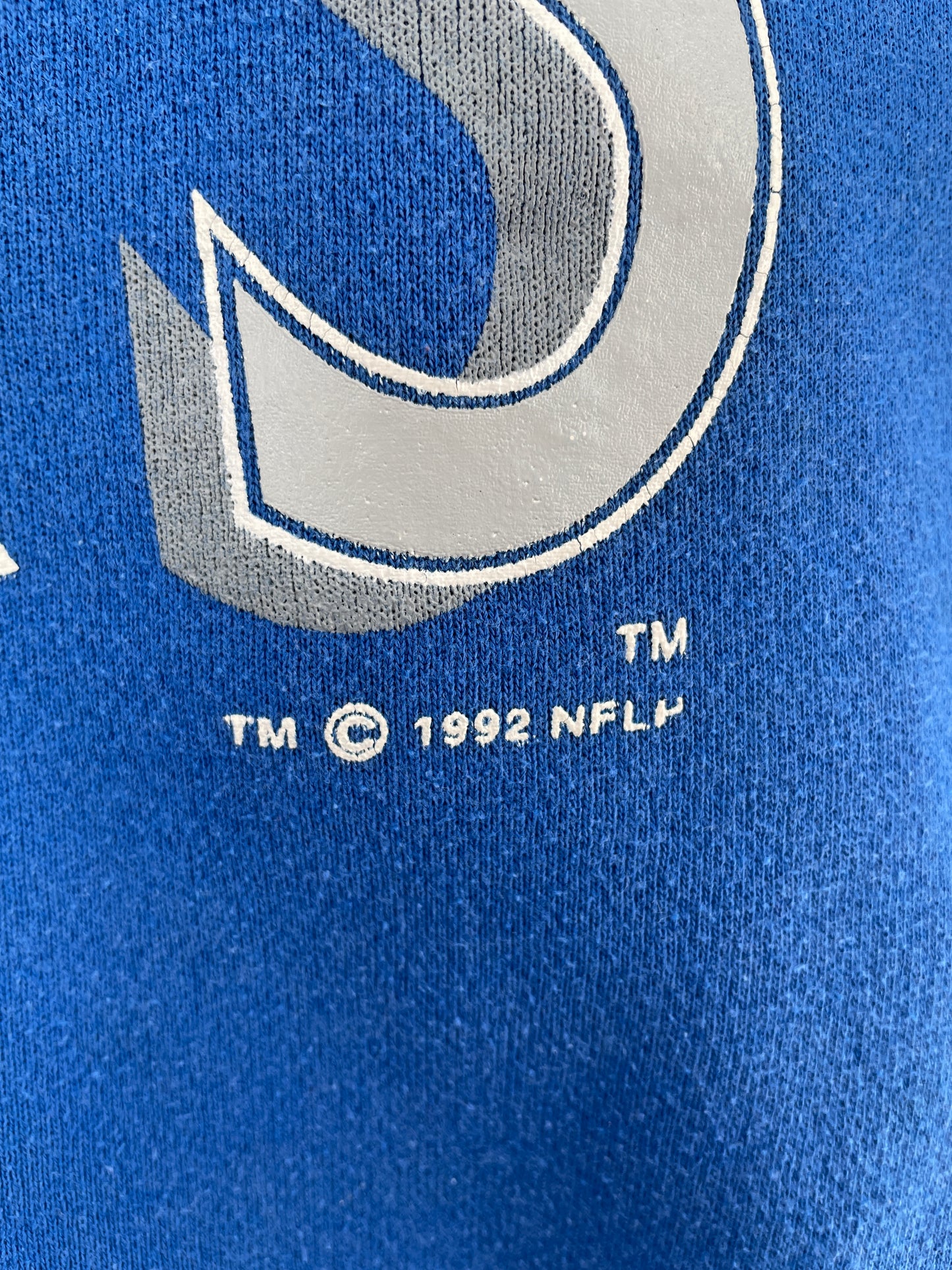1992 INDIANAPOLIS COLTS Made in USA Size XL Vintage College Sweat-Shirt / E3400S