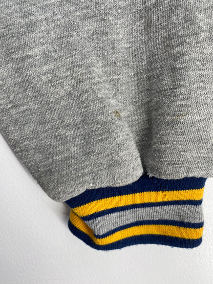 .90's STARTER x MICHIGAN Size L Vintage College Half Zip Nylon Hoodie Sweat-Shirt / A6283
