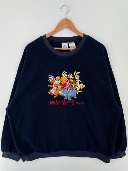 Vintage DISNEY WINNIE THE POOH Size XL Vintage Fleece / A9457
