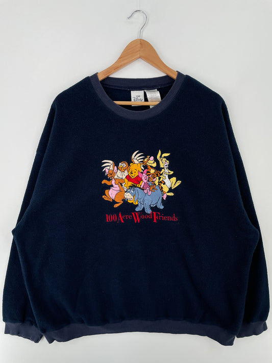 Vintage DISNEY WINNIE THE POOH Size XL Vintage Fleece / A9457
