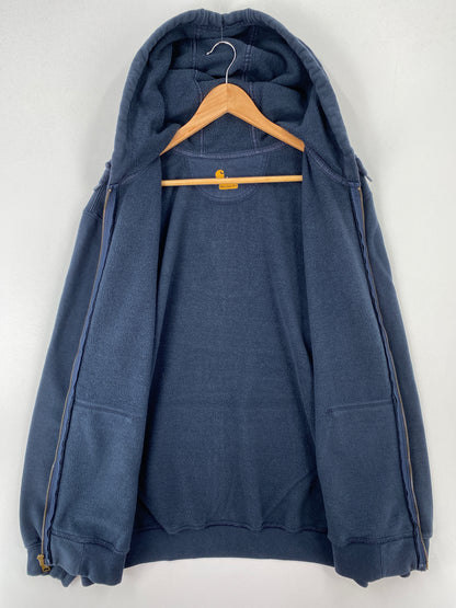 Vintage CARHARRT Size L Zip Up Hoodie Sweat Shirt / A9583