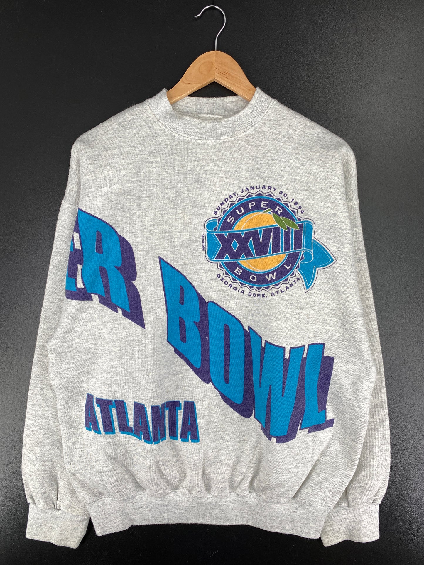 1993 SUPER BOWL XXVII Made in USA Size XL Vintage NFL Sweat-Shirt/ A5732