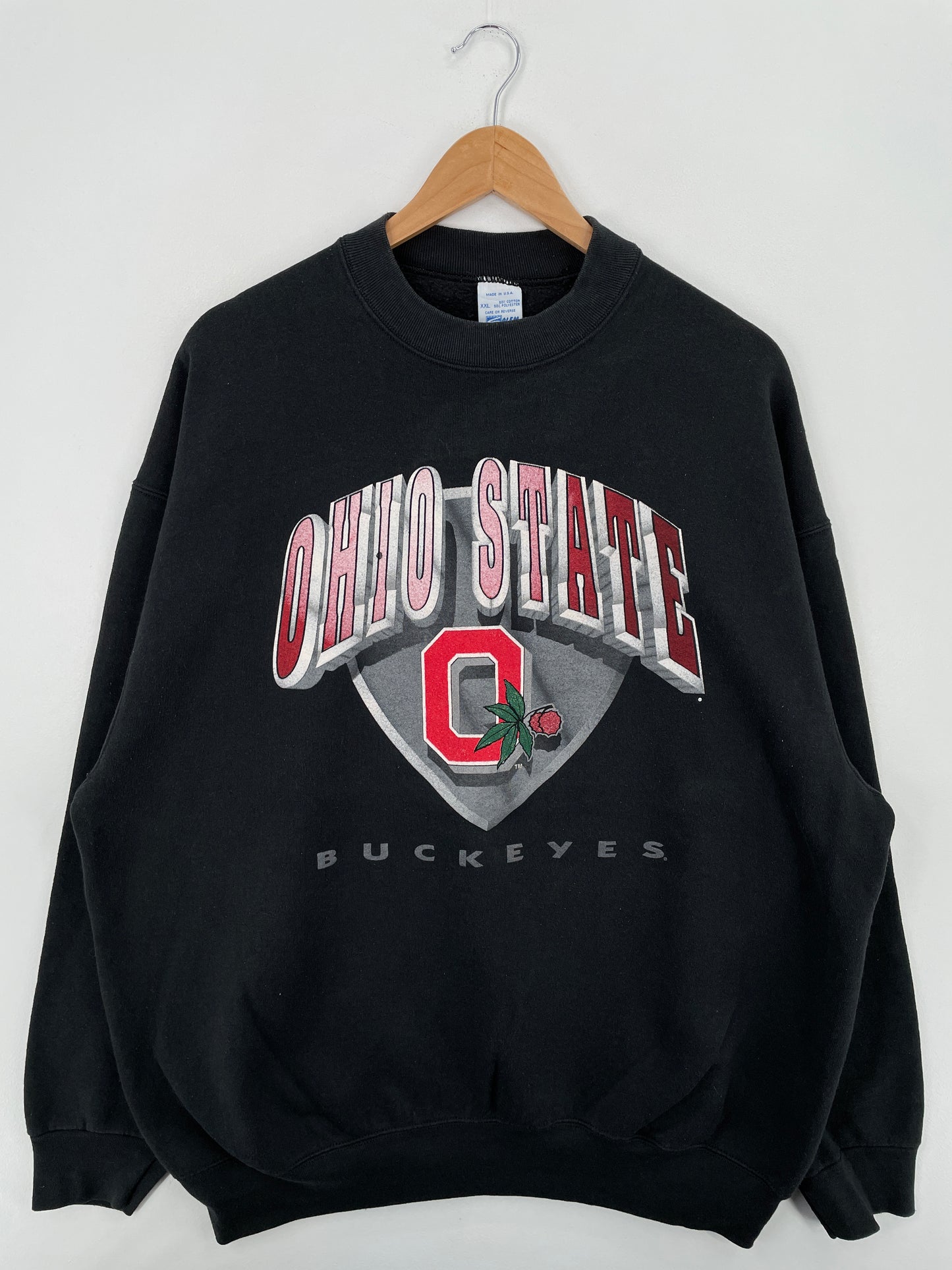 90's SALEM x OHIO STATE BUCKEYES Made in USA Size XXL Vintage College Sweat-Shirt / A6588