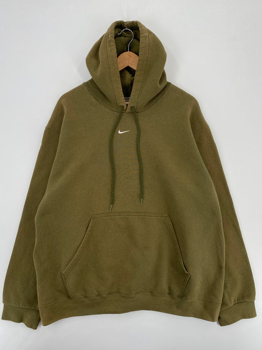 90's NIKE CENTER SWOOSH Size XL Vintage Hoodie Sweat-shirt / A6075