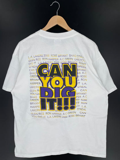 2000 LOS ANGELES LAKERS Size XL Vintage NBA T-shirt / A130