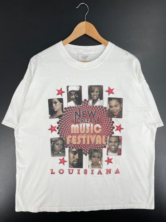 Vintage NEW ORLEANS MUSIC FESTIVAL Size XL T-Shirt / E1895T