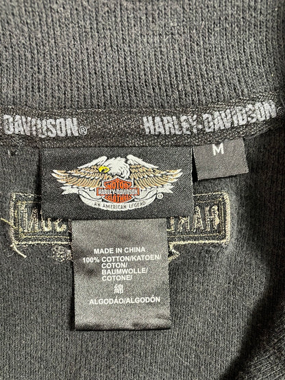 Vintage HARLEY DAVIDSON Size M Vintage Half zip Sweat-Shirt / E3185S