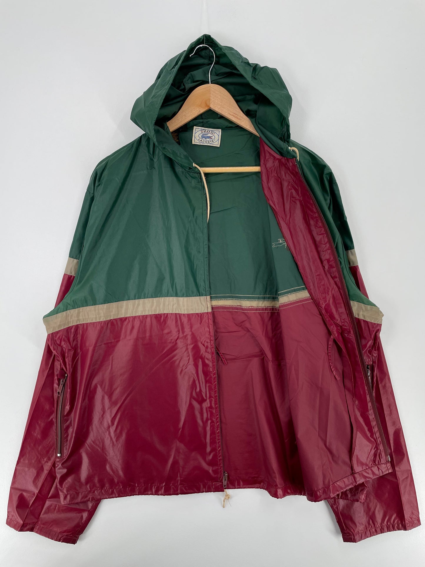 .80's IZOD LACOSTE Size XL Vintage Nylon Jacket / E1484N