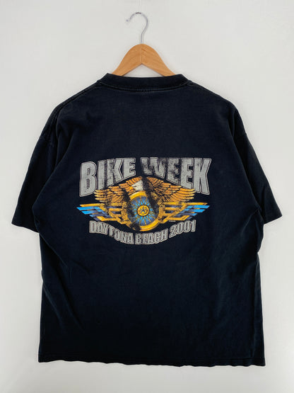 2001 BIKE WEEK Made in USA Size XL Vintage T-shirt / A6343