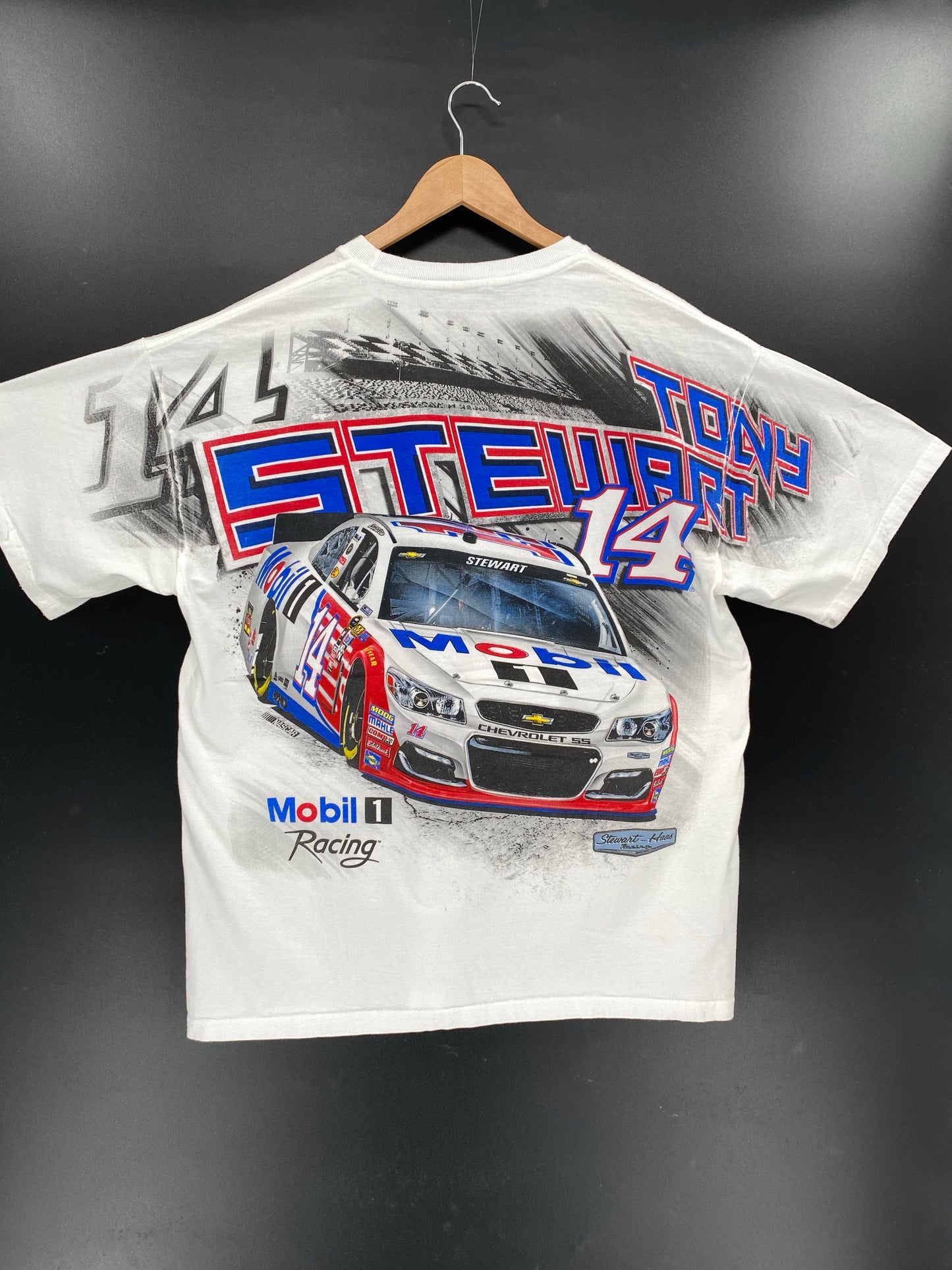Vintage TONY STEWART Size XL Racing T-Shirt / K4784