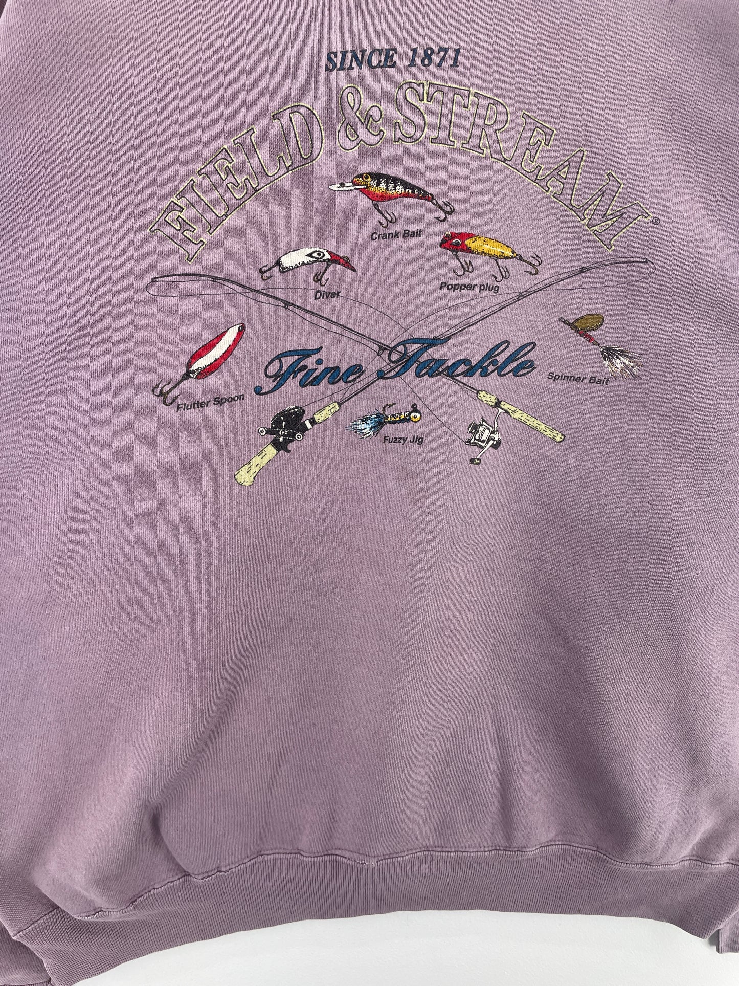 90's FIELD & STREAM Made in USA Size XL Vintage Animal Sweat-Shirt / E349
