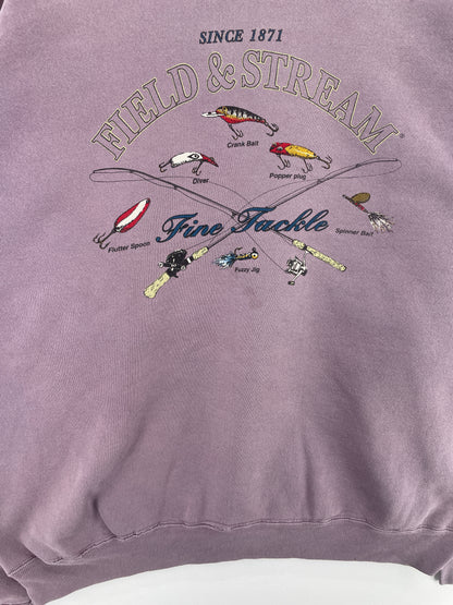 90's FIELD & STREAM Made in USA Size XL Vintage Animal Sweat-Shirt / E349