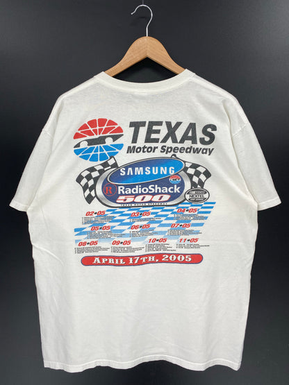 2005 TEXAS MOTOR SPEEDWAY Size XL Vintage Racing T-Shirt / K7255