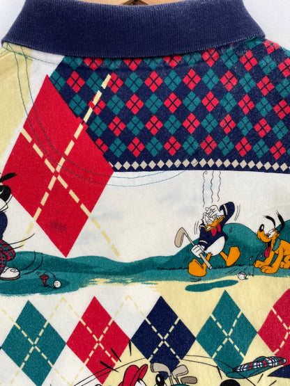 00' DISNEY MICKEY PLUTO Size L Vintage T-Shirts / A586