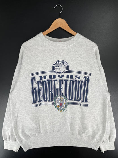 90's GEORGETOWN HOYAS Made in USA Size L Vintage College Sweat Shirt / E6760S