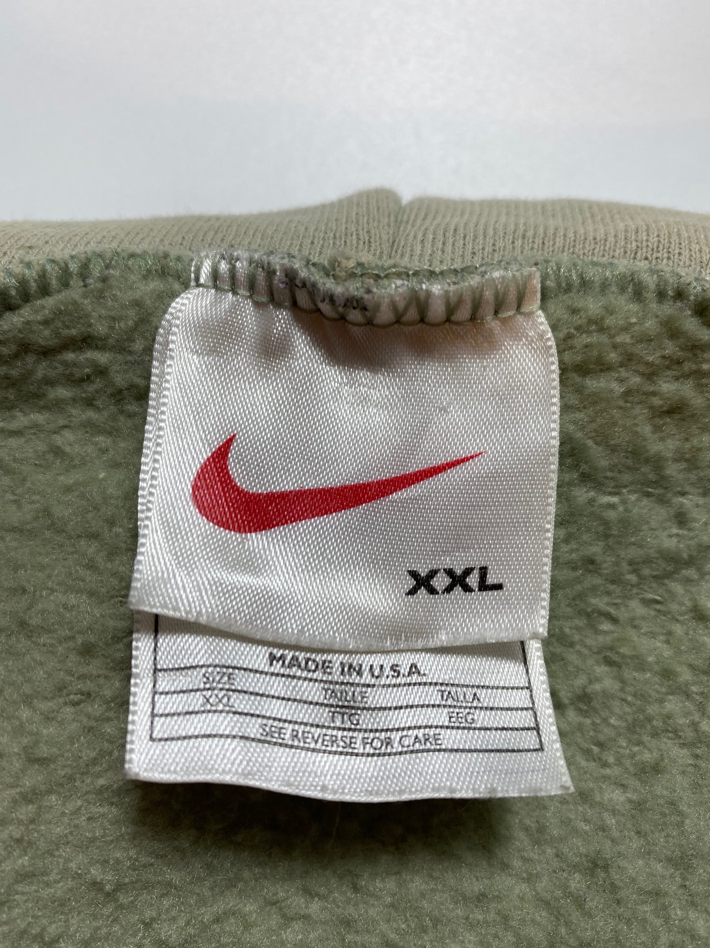 90's NIKE CENTER SWOOSH Made in USA Size XXL Vintage Hoodie Sweat-shirt / A689