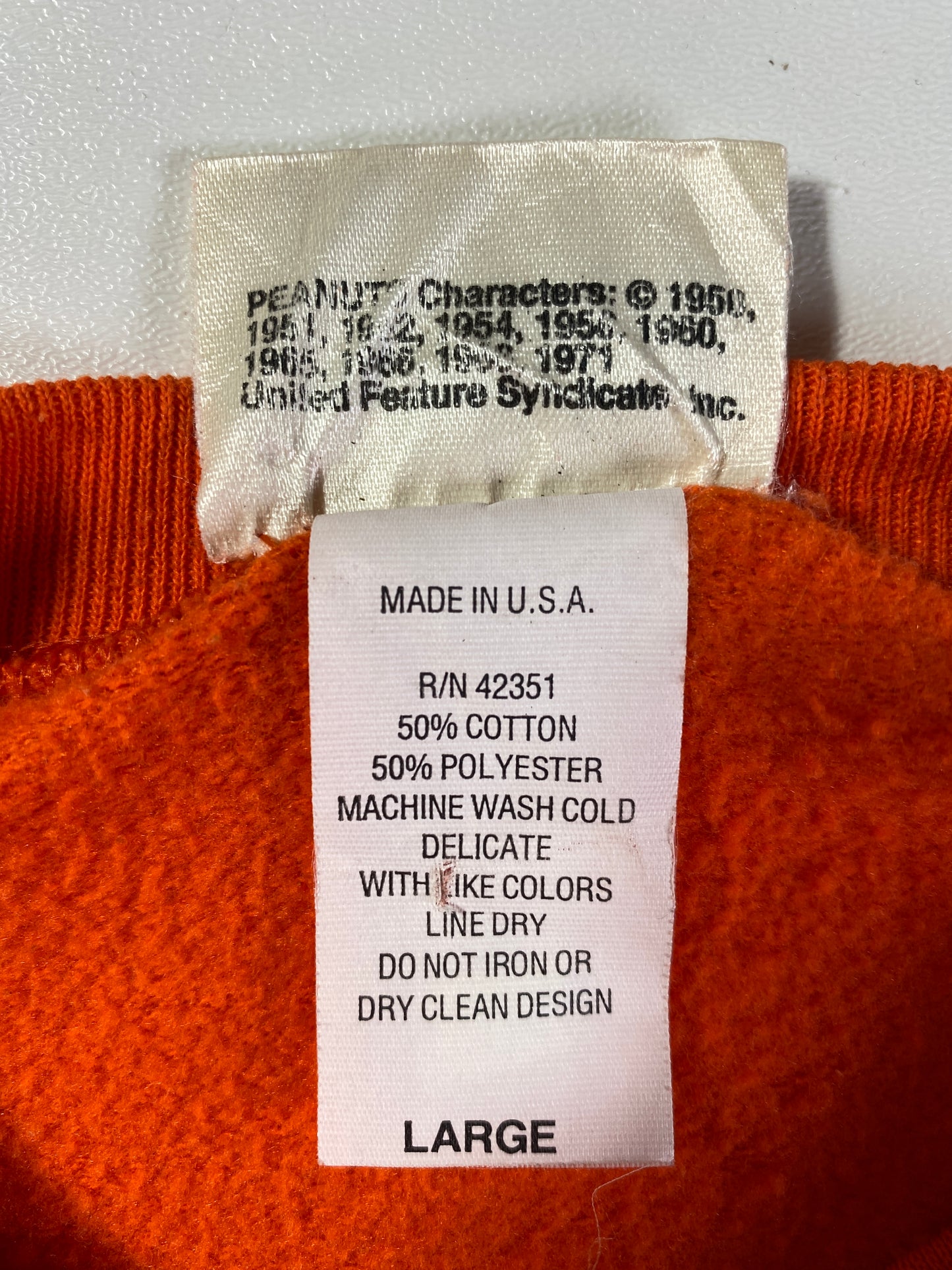 90’s SNOOPY HALLOWEEN Made in USA Size L Vintage Sweat-shirt / A7283