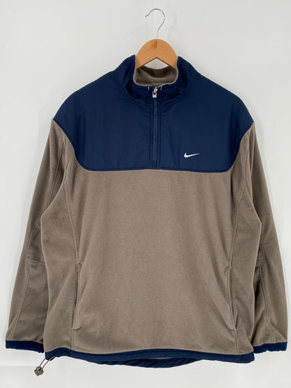Vintage NIKE Size No Tag (Approx.XL) Half Zip Fleece Jacket / K6070