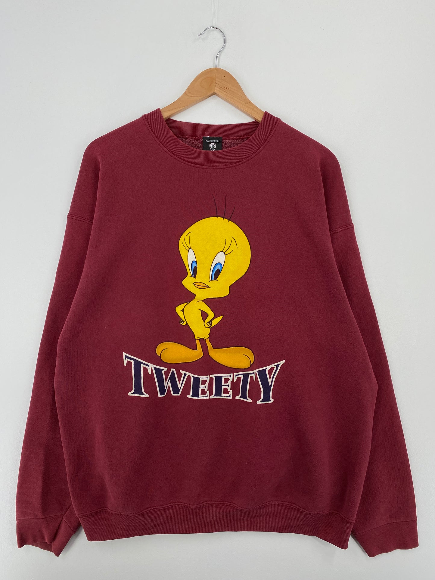 .1997 LOONEY TUNES TWEETY Made in USA Size XXL Vintage Sweat-Shirt / A8758