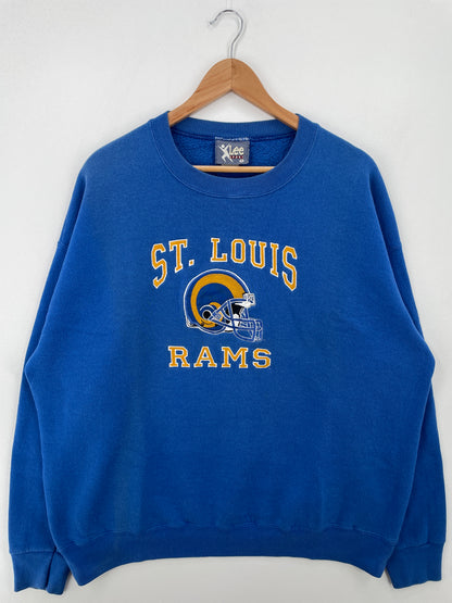 90’s ST. LOUIS LOS ANGELES RAMS Made In USA Size XL NFL Sweat-Shirt / A8578