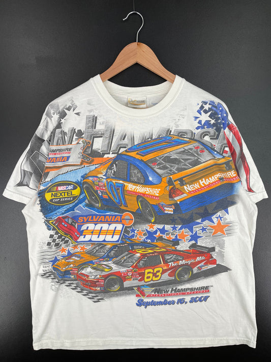 2007 NASCAR NEW HAMPSHIRE Size XL Vintage Racing T-Shirt / A2111