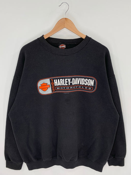 2001 HARLEY DAVIDSON Size No Tag (Approx.XL) Vintage Sweat-shirt / K9020