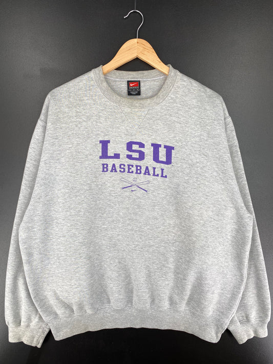 00' NIKE LSU BASEBALL Size L Vintage College Sweat-Shirts/ A418