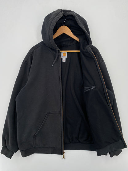 Vintage CARHARTT Size L Hoodie Zip-up Sweat-Shirt / A7930
