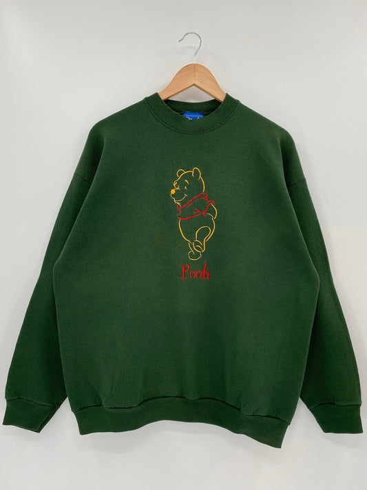 00' DISNEY WINNIE THE POOH Size Approx.XL Vintage Sweat-shirt / A6757
