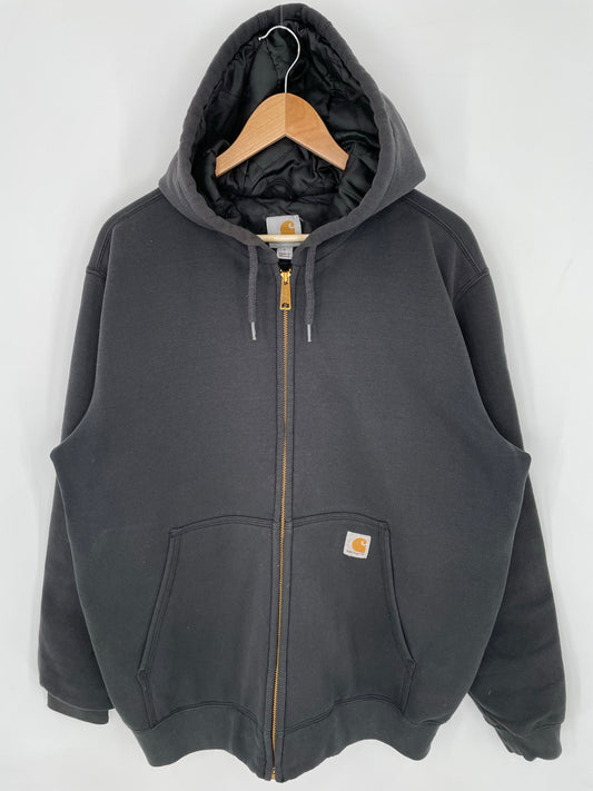Vintage CARHARTT Double Face Size L Zip-up Hoodie Sweat-Shirt / K9432