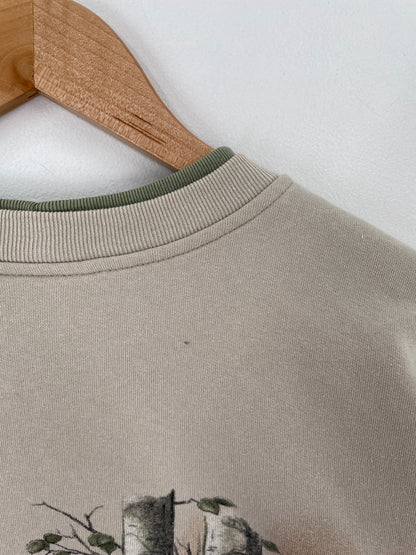 90's WOLF Made in USA Size L Vintage Animal Sweat-Shirt / E2841S