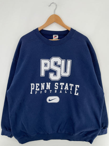 90's NIKE x PENN STATE Made in USA Size XXL Vintage College Sweat shirt / E2393S